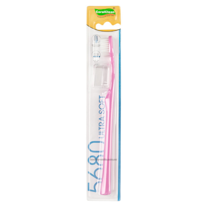 Coral Clean 5680 Ultra Soft ультра м'яка зубна щітка, Рожева